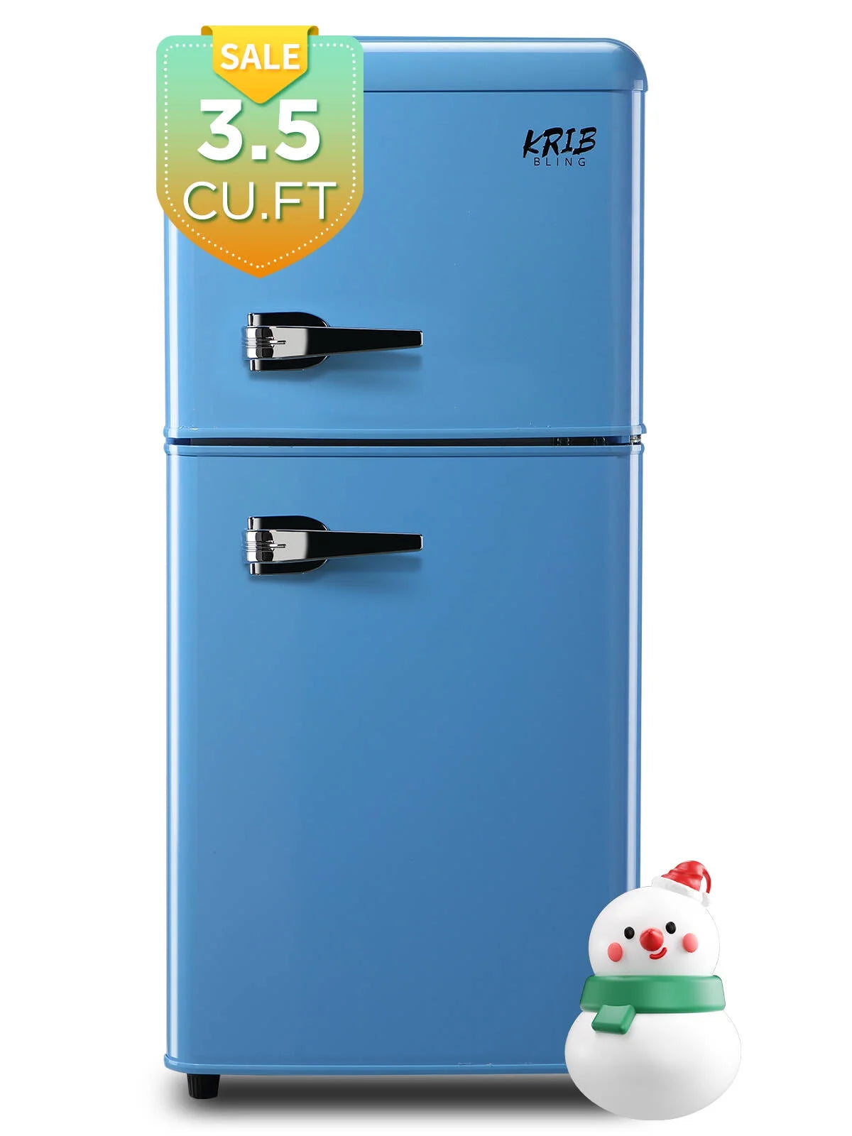 Blue 3.5 Cu.ft Mini Fridge with Freezer P8649