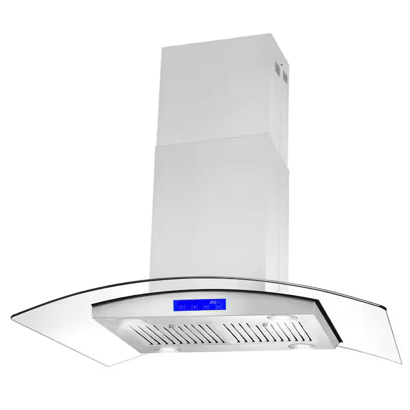 36 in. Stainless Steel Ductless Island Range Hood with Carbon Filter W11771