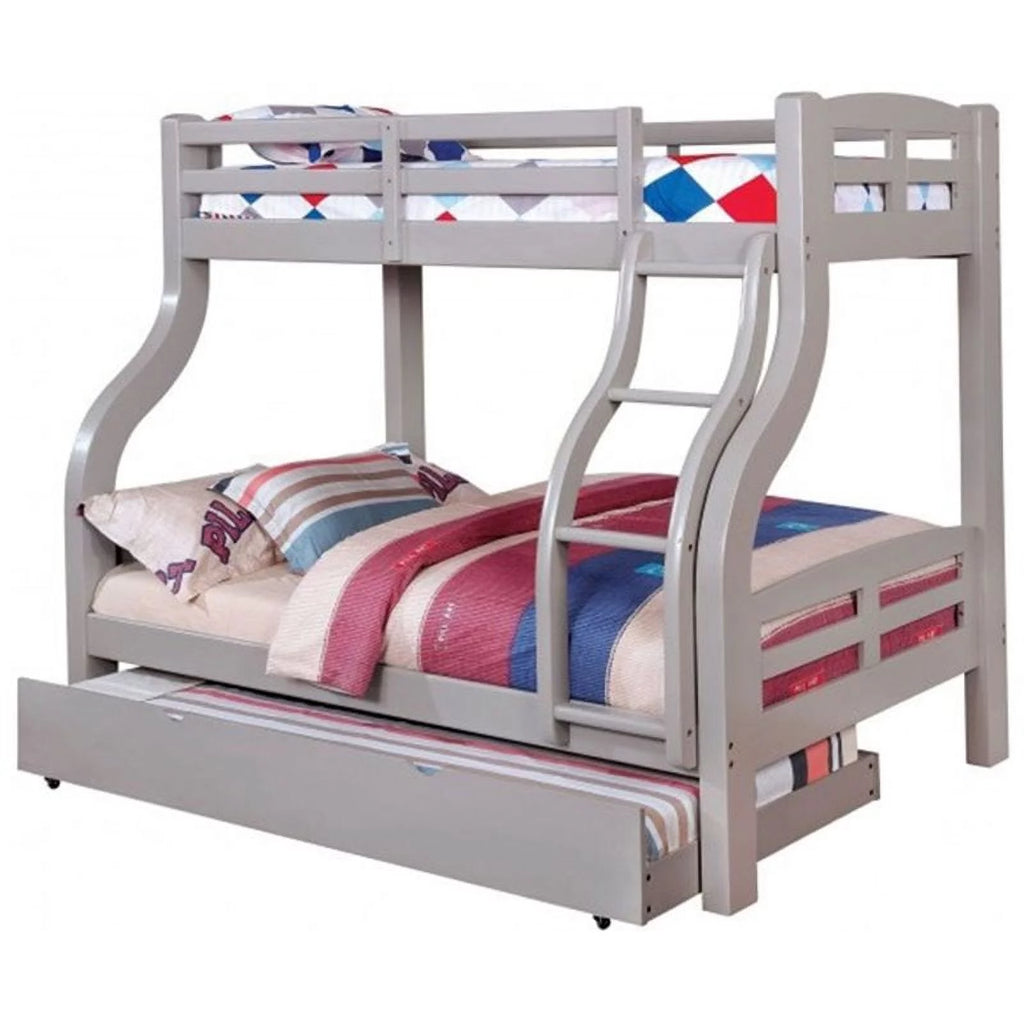 Gray Wood Twin over Full Bunk Bed Z2600