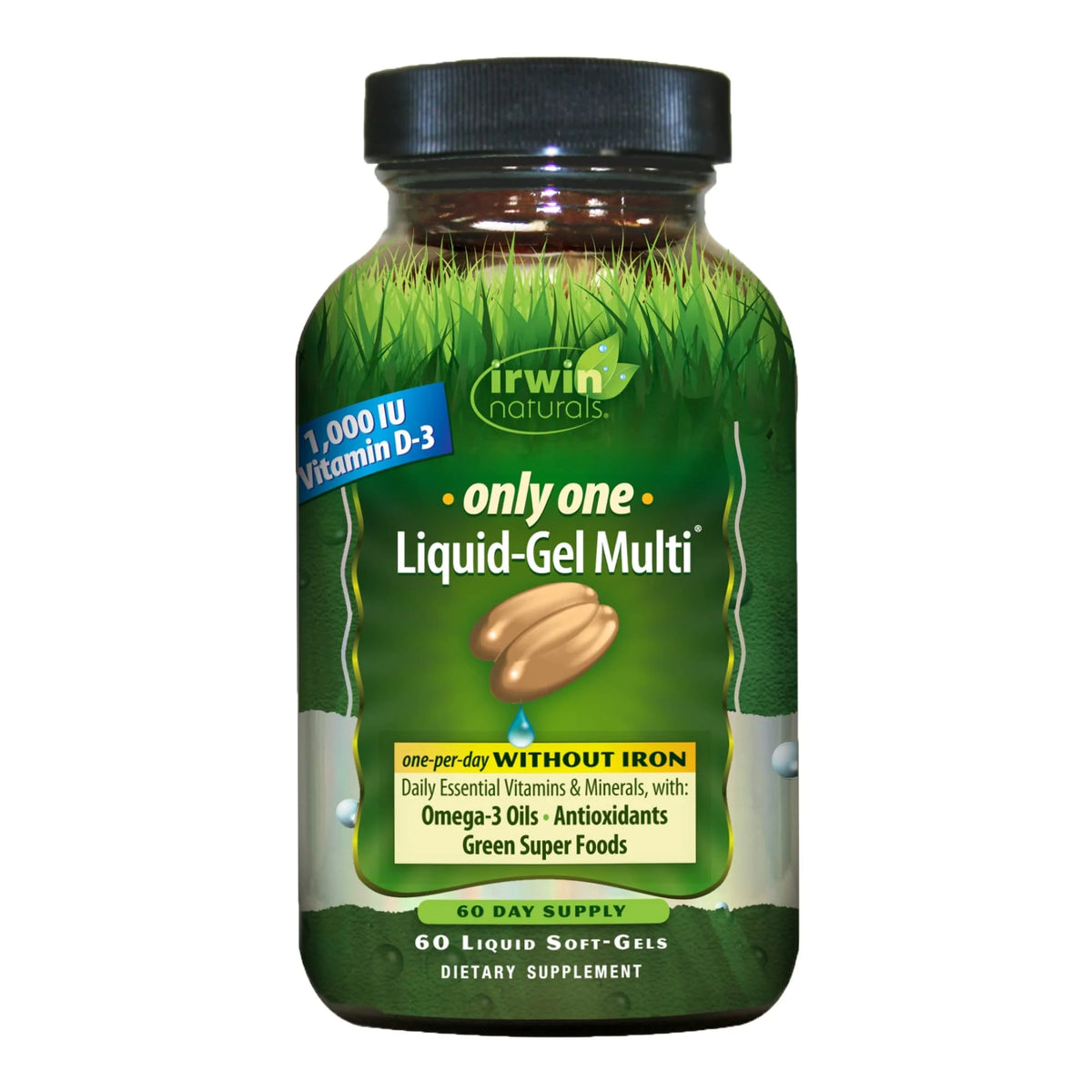 Liquid-Gel Multi Vitamins Minerals Antioxidants Omega-3 60 Softgels K950864
