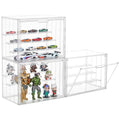 Acrylic 3 Layer Adjustable Display Case with Magnetic Door 2Pack R585