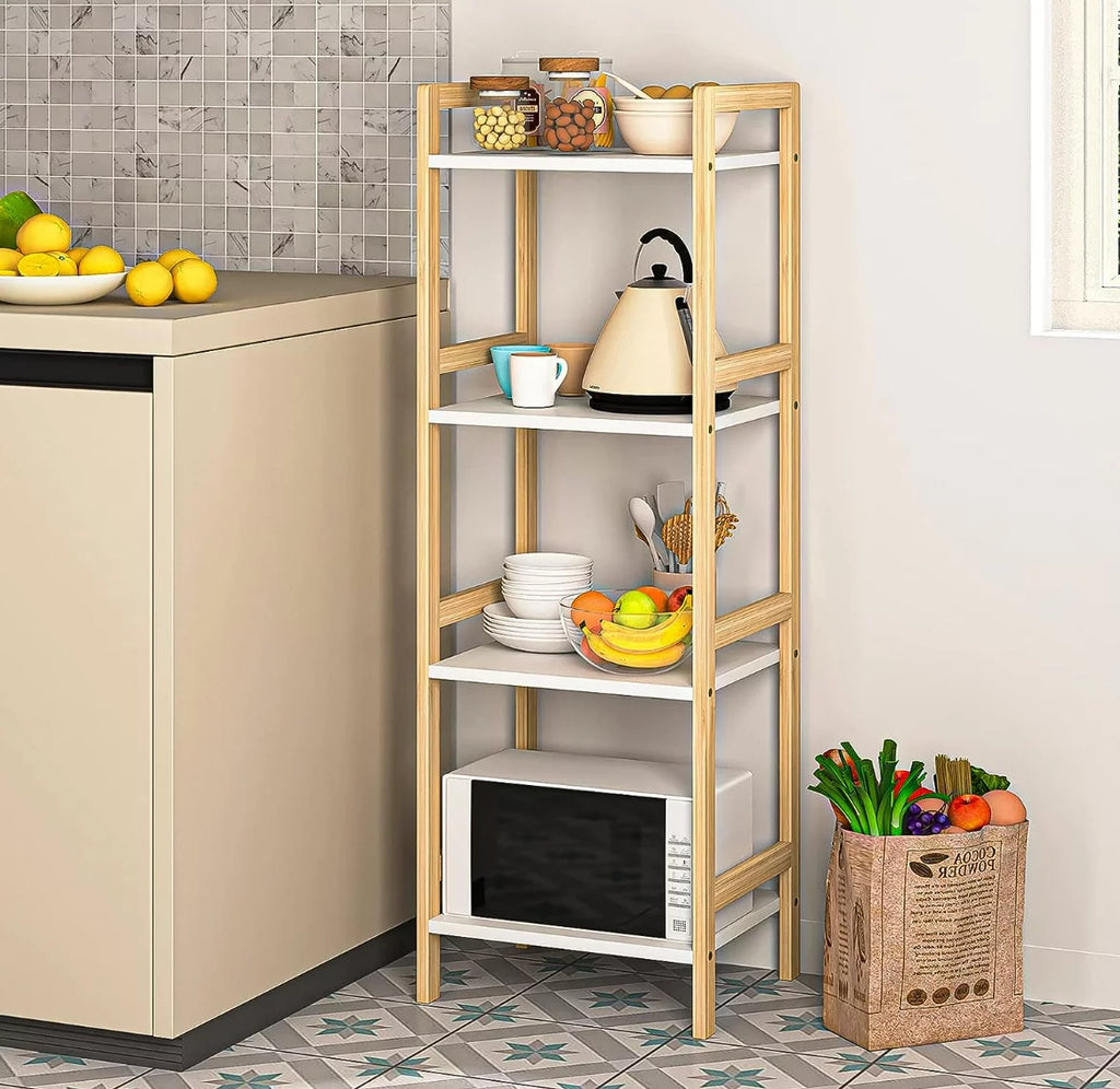 4 Tier Bamboo Storage Shelf Bookshelf N411