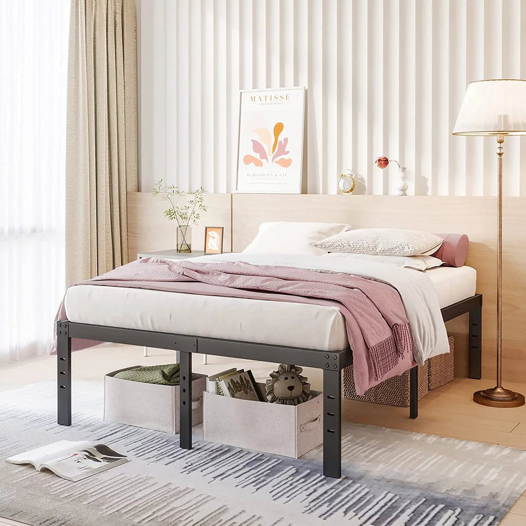 14 Inch King Size Metal Platform Bed Frame with Under Bed Storage Z7584