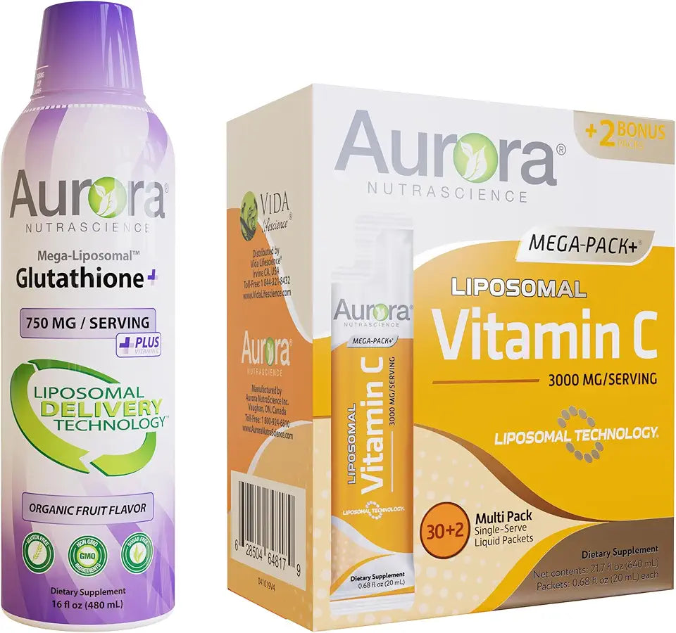 750 mg Liposomal Glutathione and 3,000 mg Vitamin C Bundle Y474707