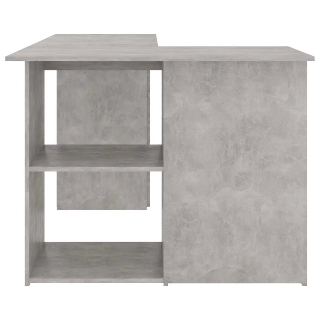 Corner Desk Concrete Gray Chipboard A549793