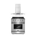 2 Piece Kitchen Appliance Package with Gas Range and Wall Mount Range Hood R678