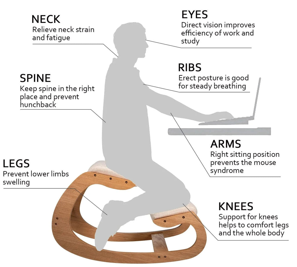 Ergonomic Kneeling Chair Stool with Thick Cushion Y858864