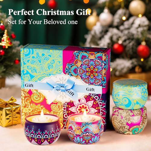 4 Pack Flower Shaped Scented Candles G1587