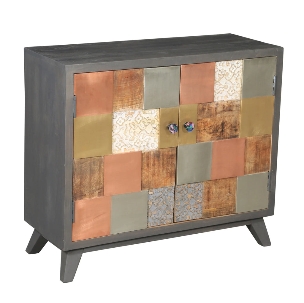 Recycled Mango Wood Cabinet with 2 Doors Q6924