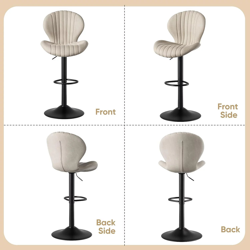 Swivel Bar Stools with High Backrest Set of 2 S533