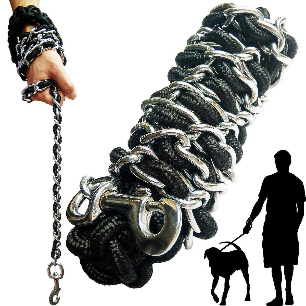 Heavy Duty Metal Dog Leash with Collar N624262