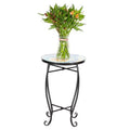 Outdoor Ceramic Tile Iron Frame Side Table S58700