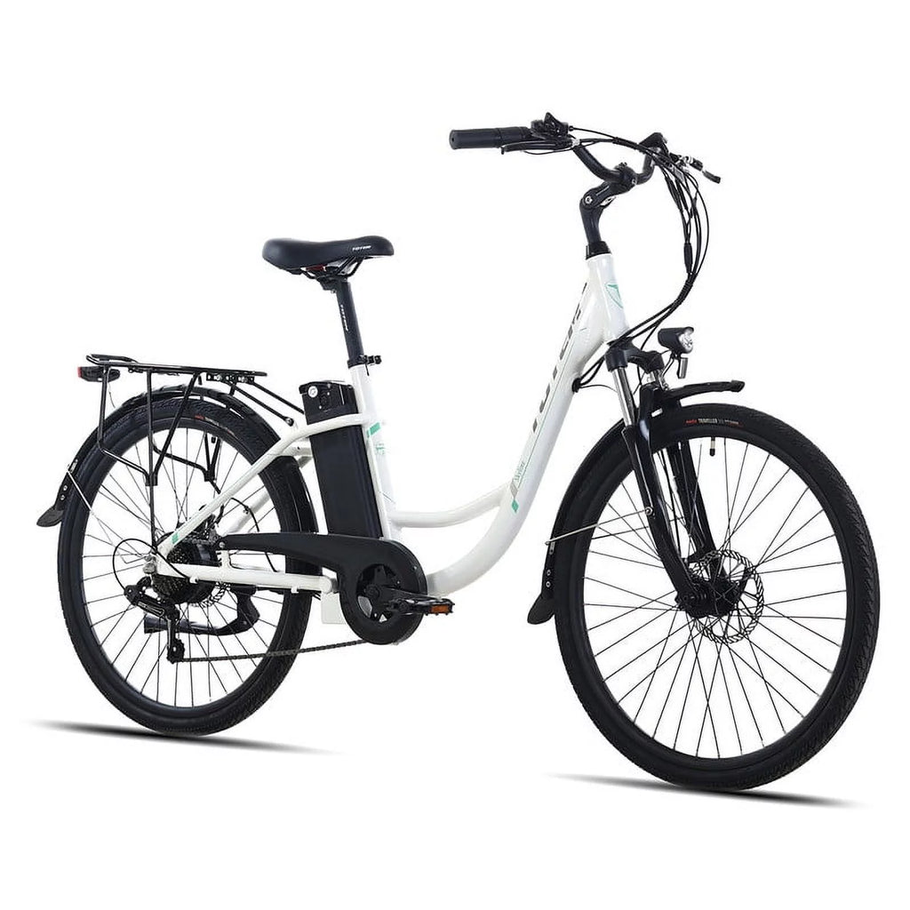 White 26” 350W Electric Bike G55073