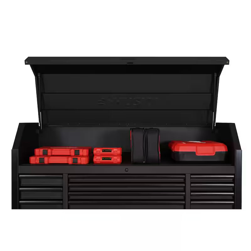 Heavy Duty 23-Drawer Rolling Tool Chest and Top Tool Cabinet Set in Matte Black J688