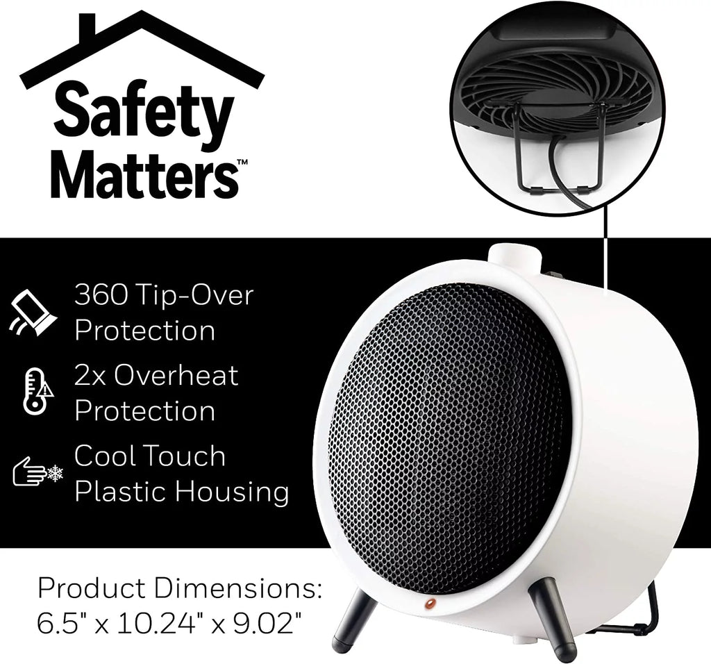 Ceramic White Portable Space Saving Heater E858