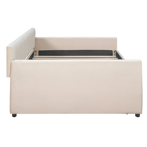 Twin Size Upholstered Daybed with Trundle W494