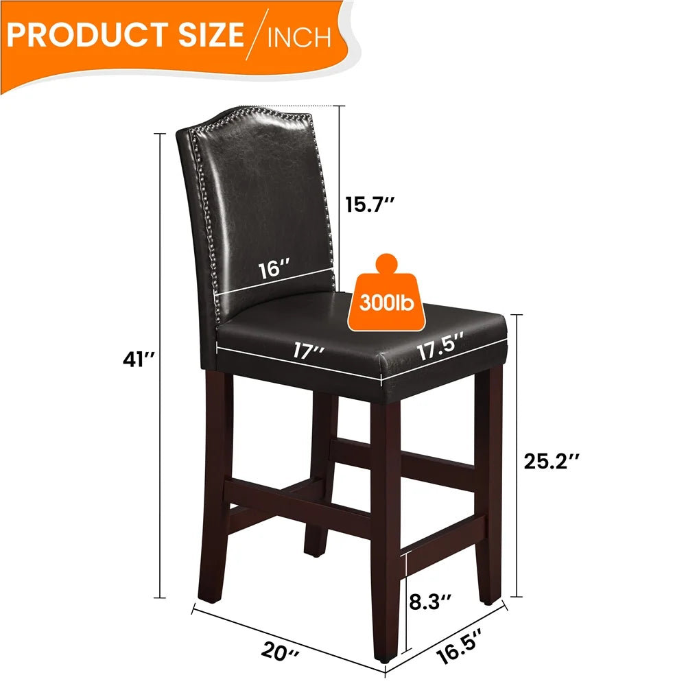 Brown Faux Leather Dining Chairs H246603