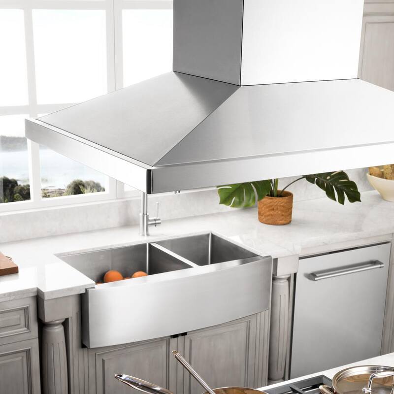 42 in. 700 CFM Ducted Island Mount Range Hood in Stainless Steel C478641