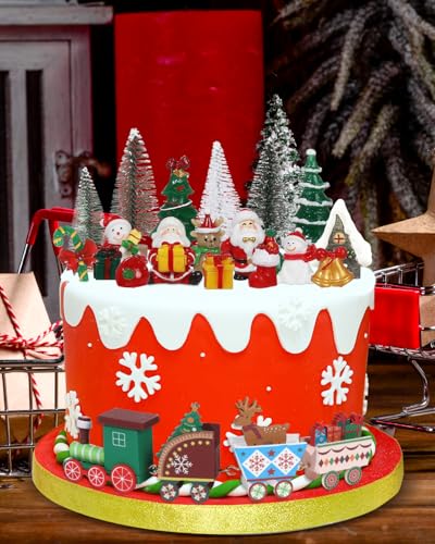 19 Piece Christmas Cake Decorations Set L30791