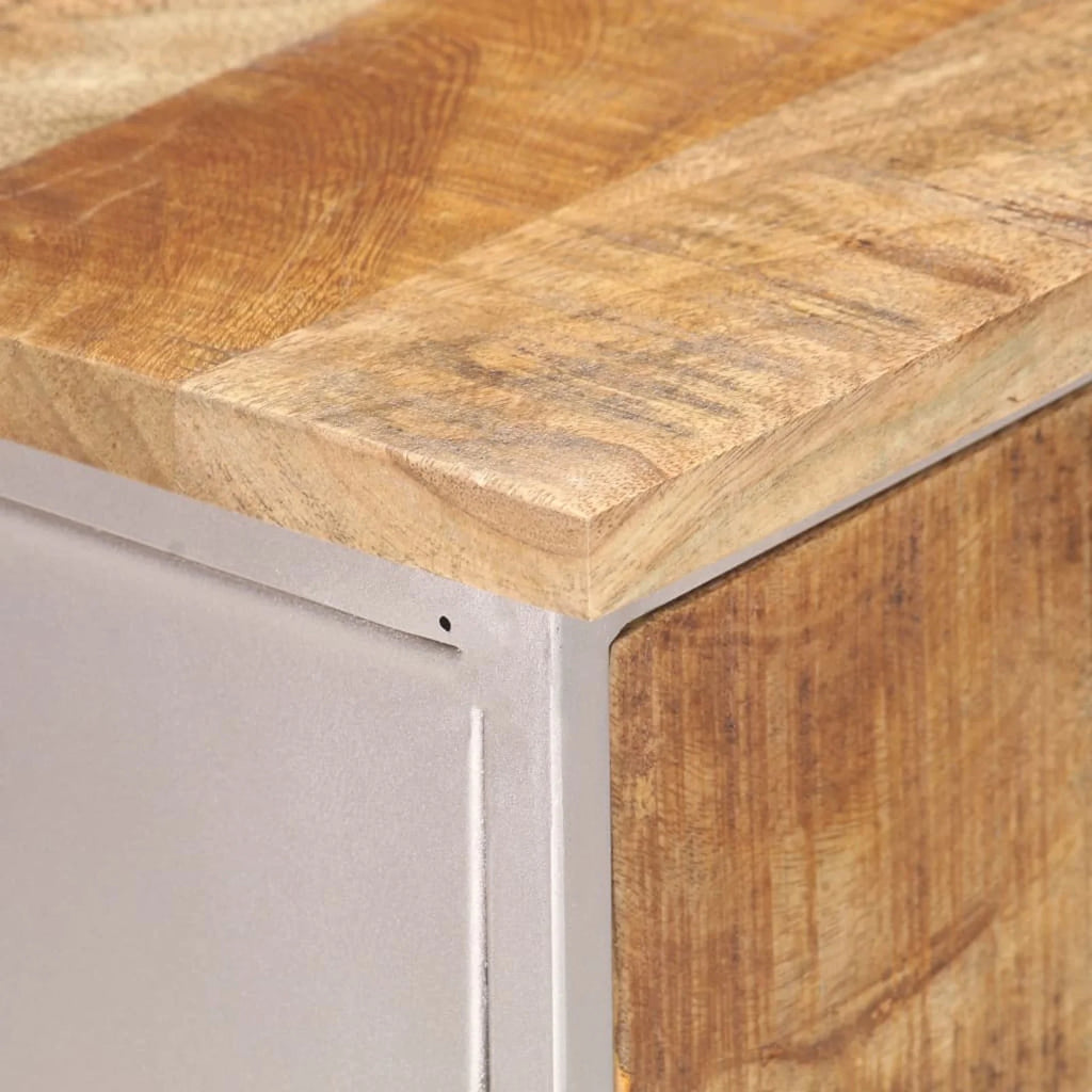 Rough Mango Wood & Iron Sideboard Z57593